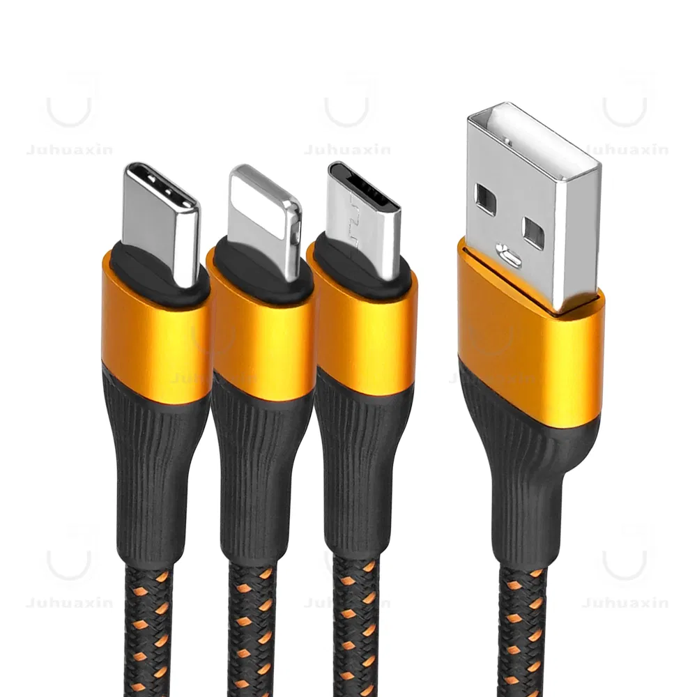 Кабель USB Type-C нейлоновый плетеный 2.4A