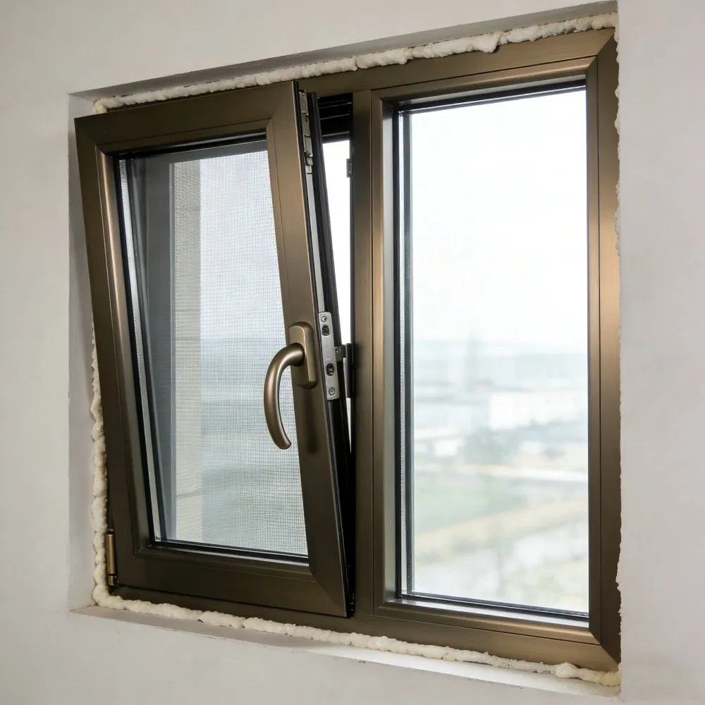 Heat-Reflective Sun-Proof Villa-Use Energy-Saving Version Low-E Double Glazing Aluminum Doors and Windows