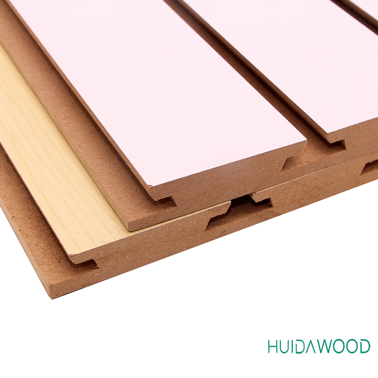 Customized Board Faced Slatwall Coloured Slotted Melamine MDF