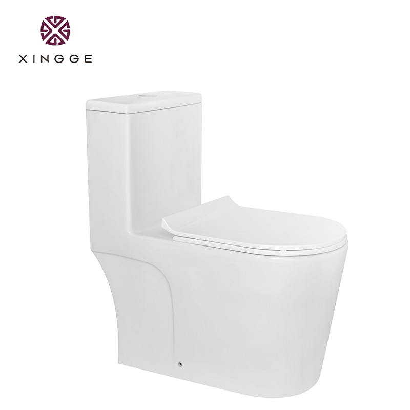 2025 New Design Modern One Piece Ceramic Toilet Single Hole Vortex Flushing Water Saving Flush Technology P-Trap Single Piece Toilet
