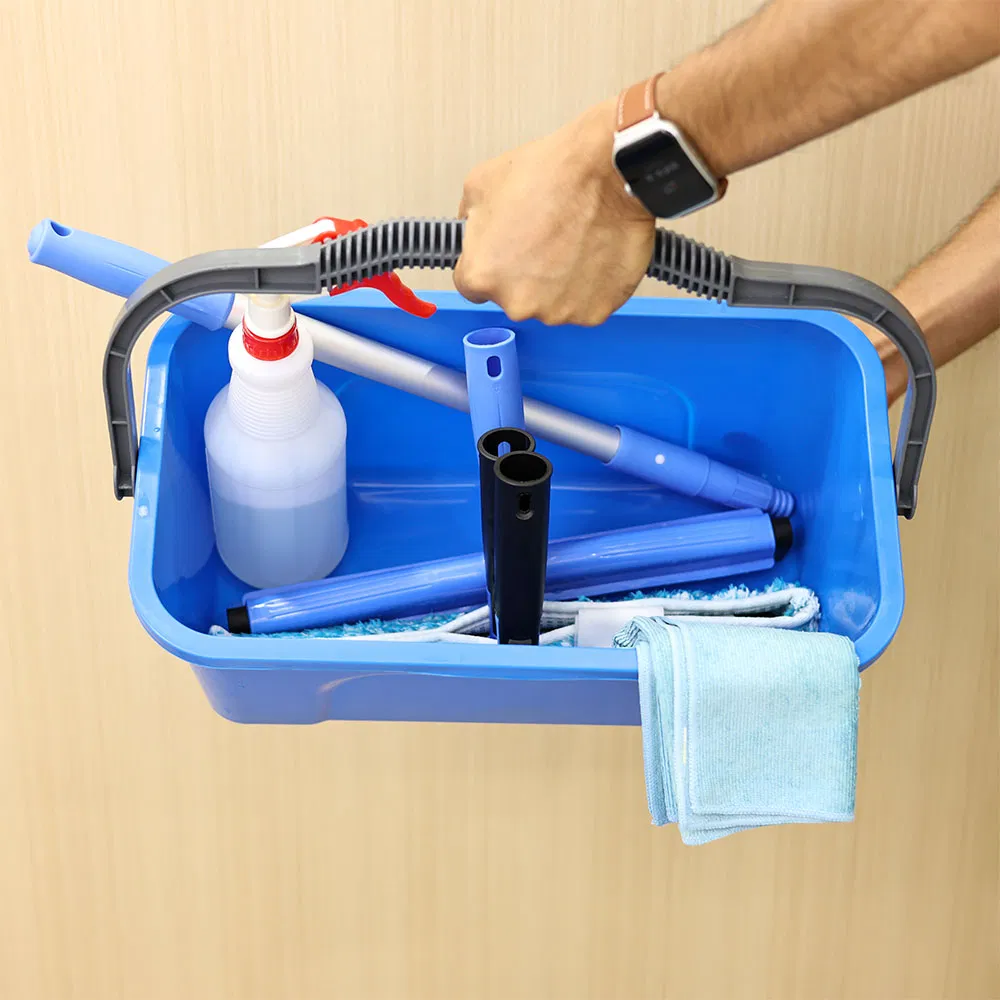 11L Window Squeegee Washer Cleaning Bucket Flat Mop Pail for Cleaning Use