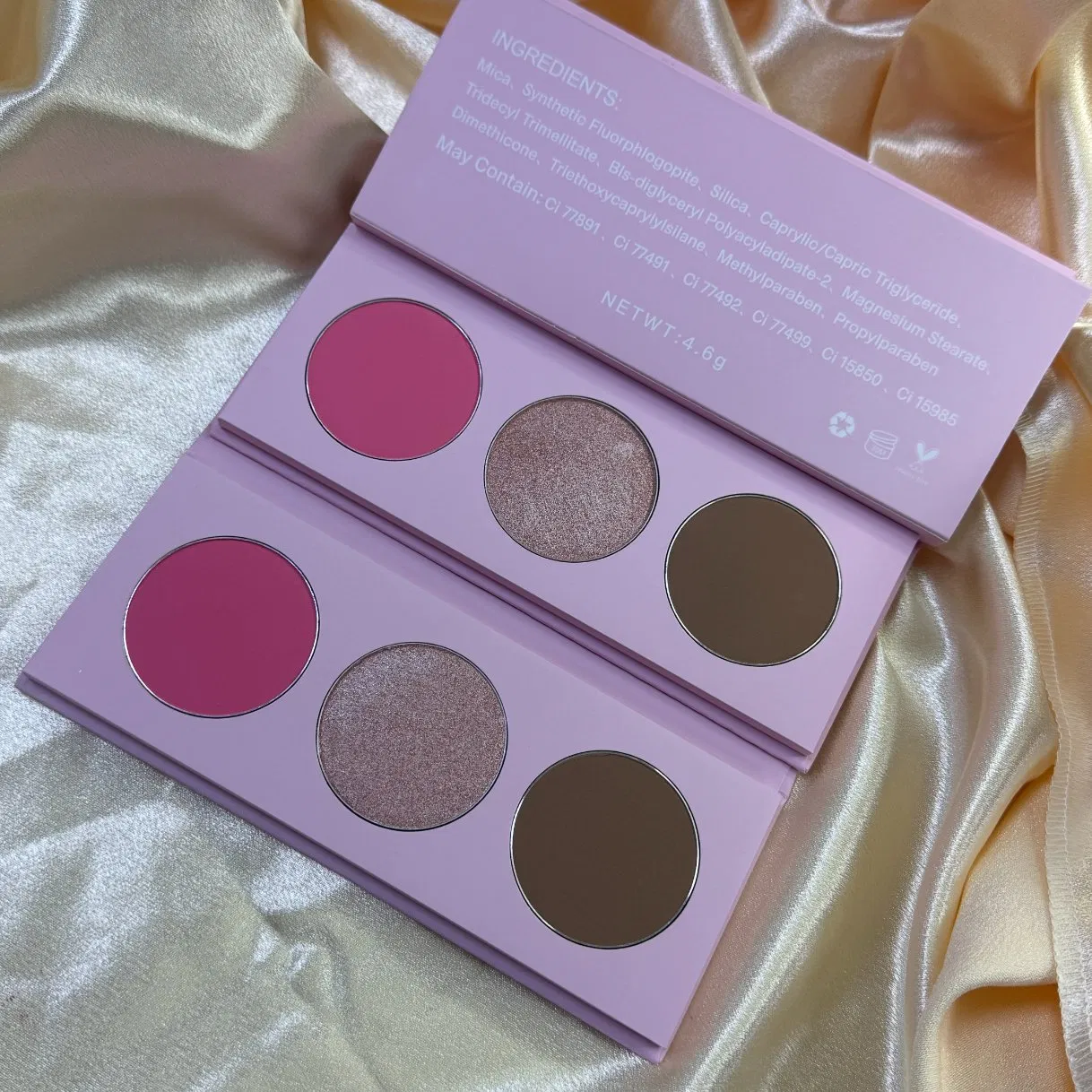 Custom Logo Shimmer Highlander Blush and Bronzer Makeup Palette Waterproof OEM Powder Face Cosmetics