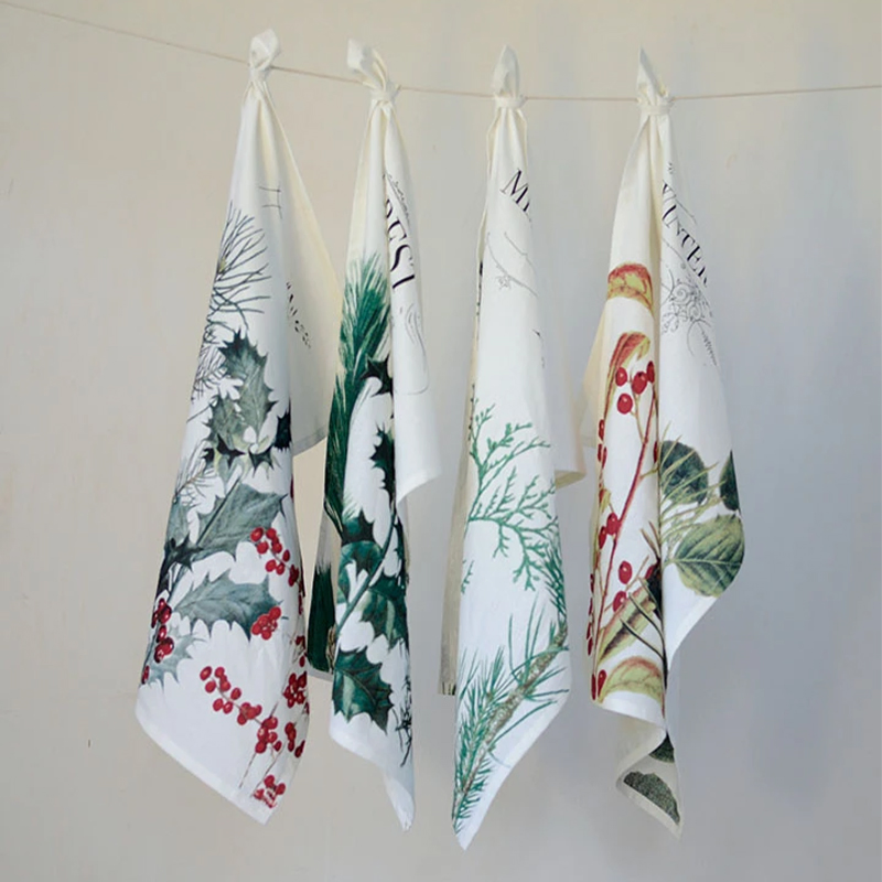 Spot Microfiber Waffle Kitchen Towel Custom Design Printed Kitchen Tableware Tea Towel