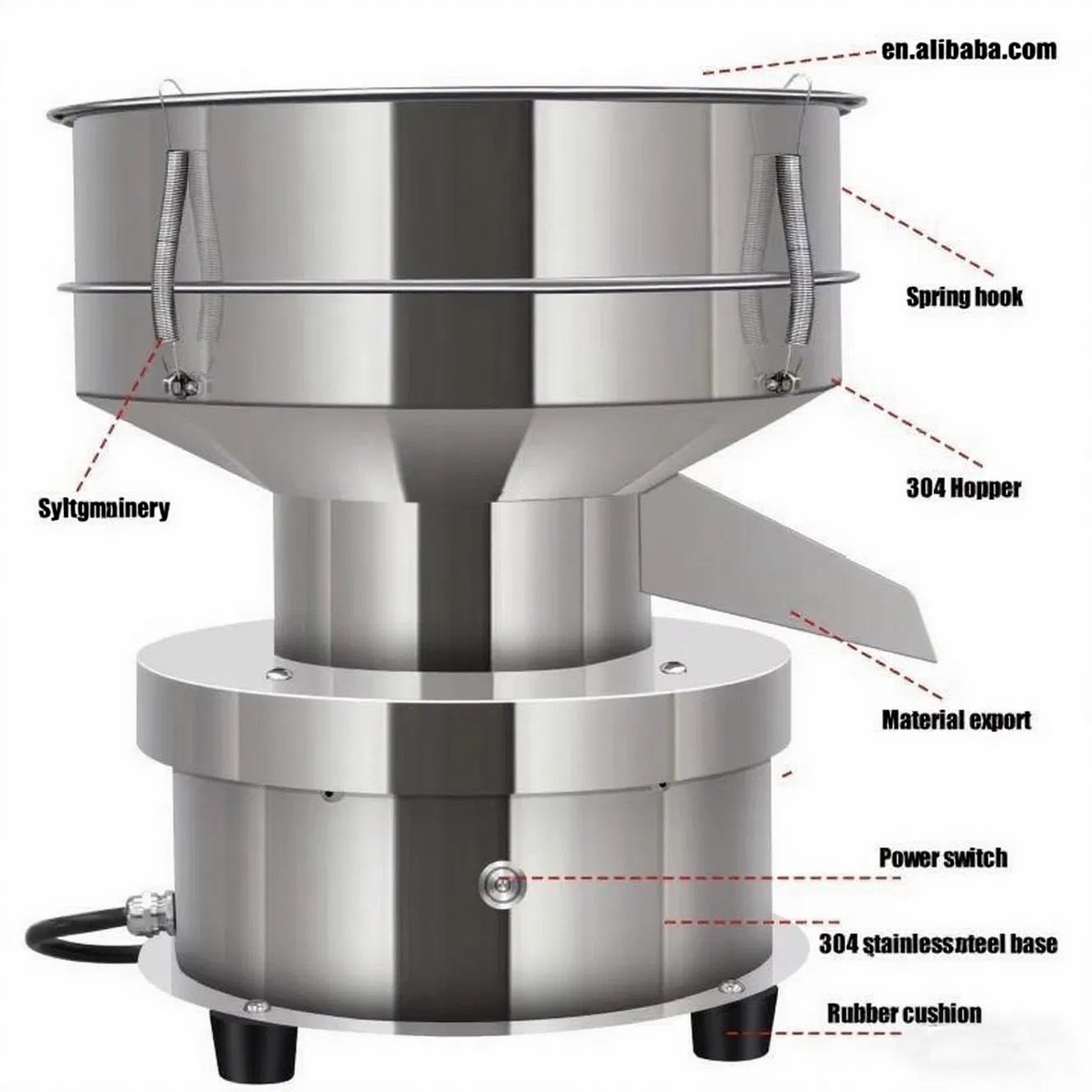 High-Performance Automatic Shaker Machine Breading Table Flour Shaking Machine Vibrating Sifter Shaker for Powder and Granules