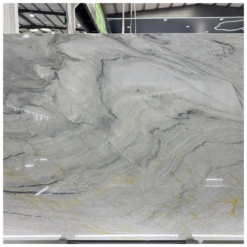 Brazil Exotic Aquarella Quartzite Polished Slabs for Countertops and Background Wall