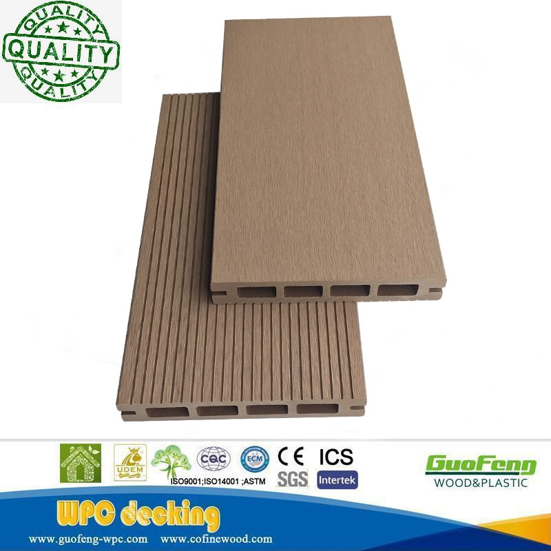 Outdoor WPC Decking 150*25mm Teak Wood Board and Terrace Decking