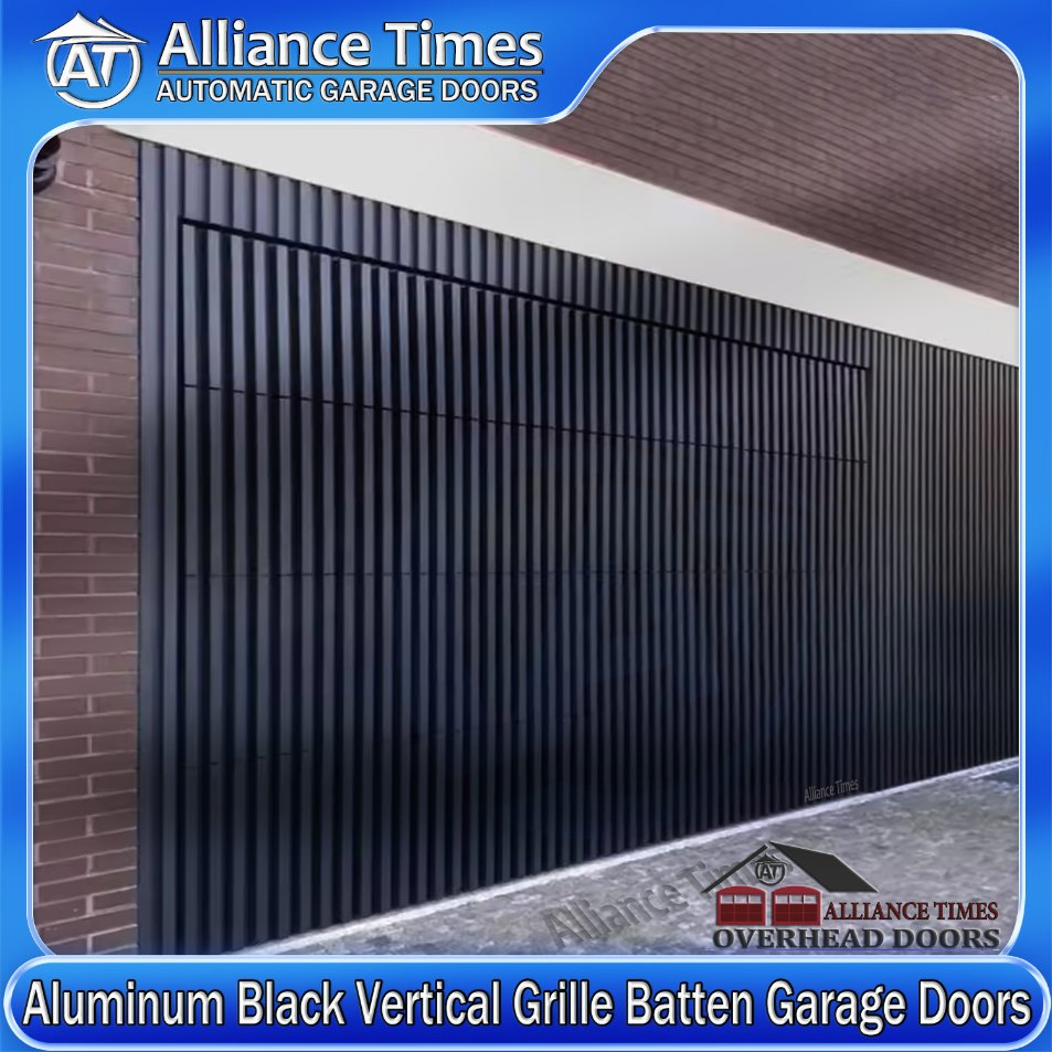 Australian Style Whoesale Cheap Robust Residential Aluminum Black Vertical Battens Sectional Overhead Automatic Garage Doors