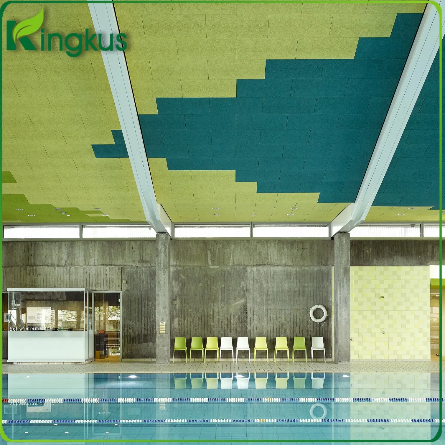 25mm Hexagon Wood Wool Acoustic Panel Wood Cement Board