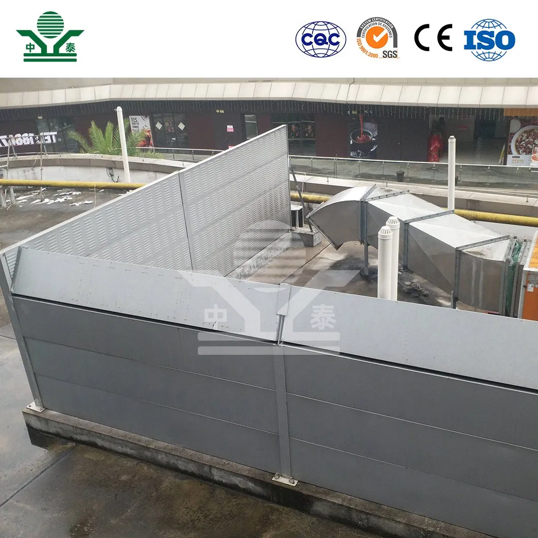 Zhongtai Backyard Noise Barrier China Manufacturing External Noise Barriers 1.0mm 1.2mm 1.5mm Thickness Cooling Tower Sound Barrier