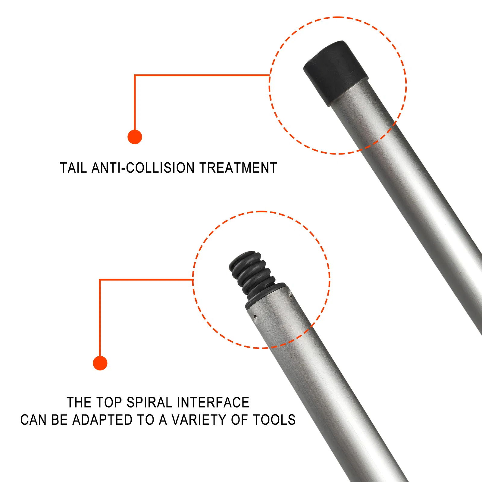 Aluminum Alloy Telescopic Rod 3 Parts Stretchable for Roller Painting Brush