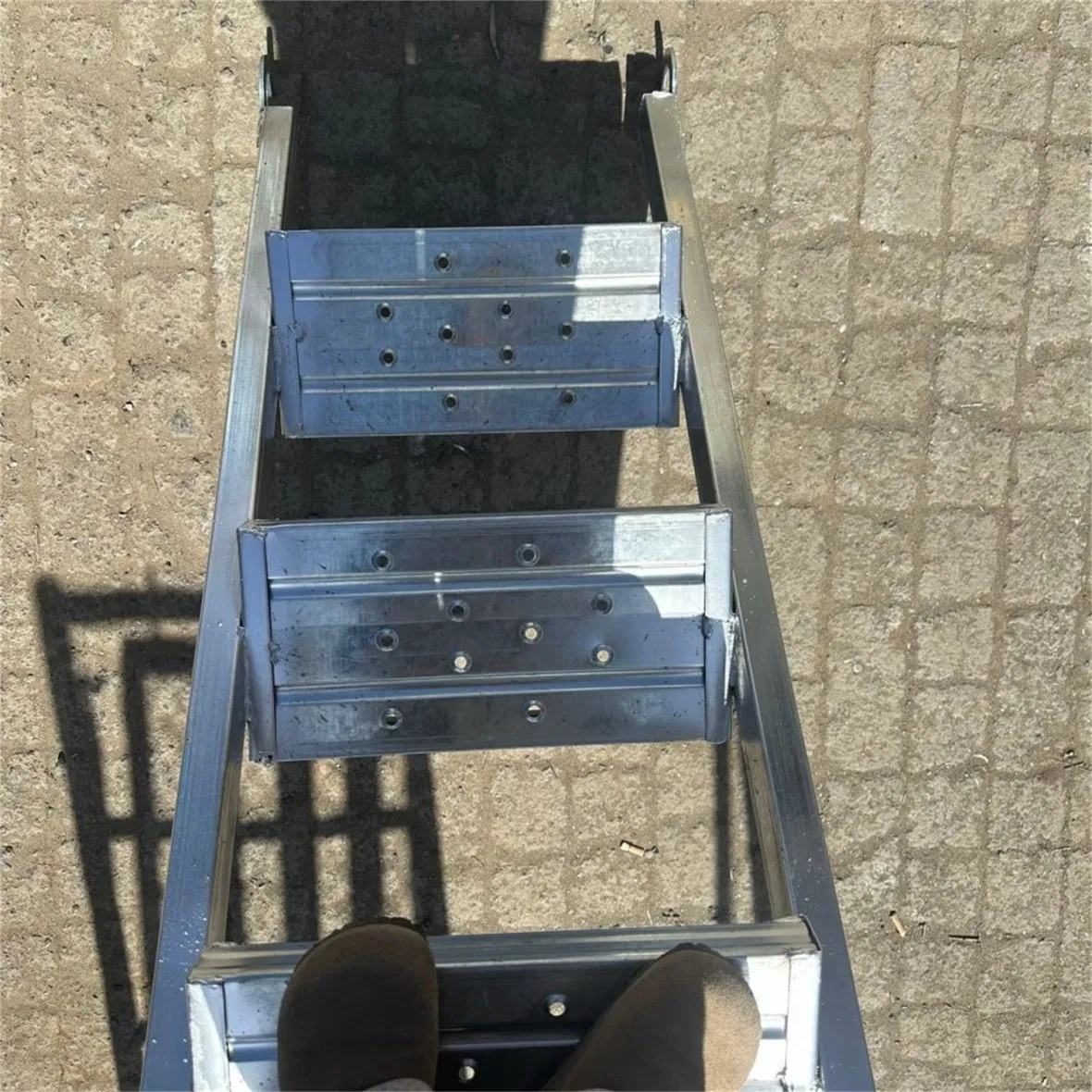Anti-Slip Groove Step Scaffolding Ladder Q195 Steel