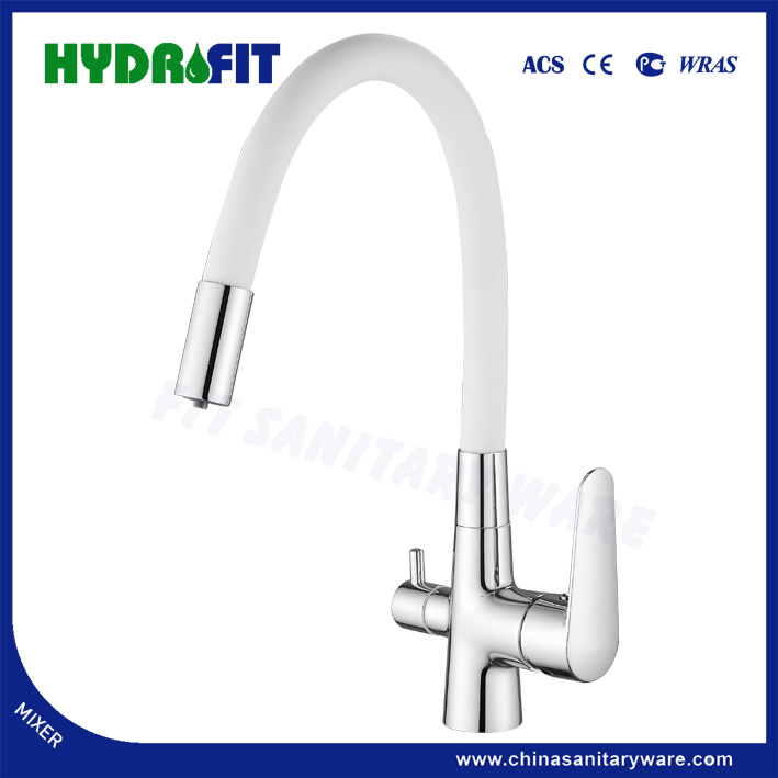Double Handle 3 Way Pure Water Tap Sanitary Ware Faucet Factory Stainless Steel 304 Drinking Water Kitchen Faucet (FT1483)