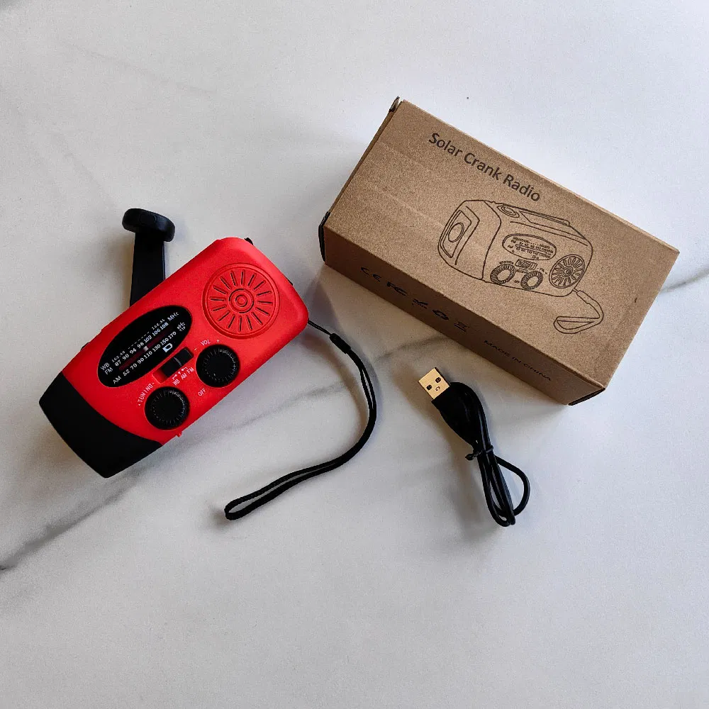 Rechargeable Power Bank Mini Digital Radio Solar Energy Am FM Noaa Emergency Radio