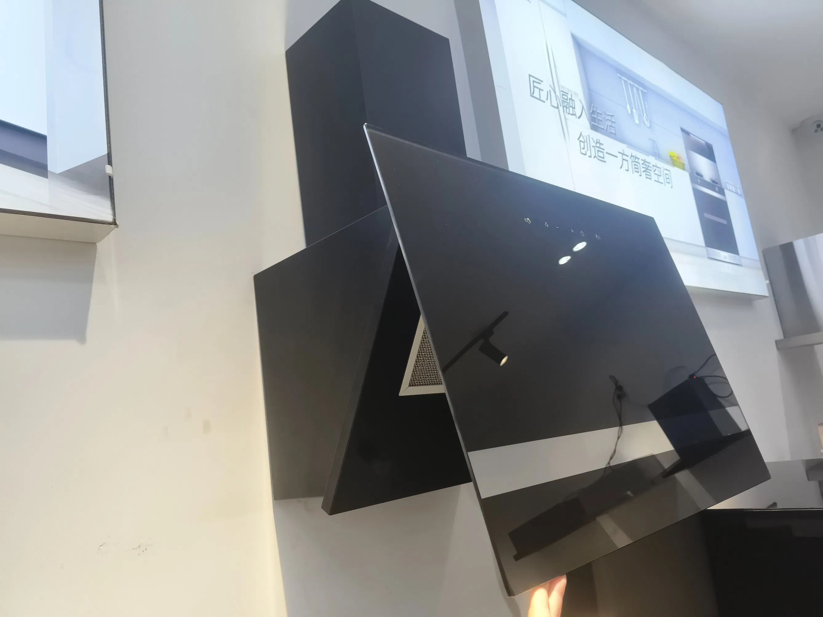 Modern Wall-Mount Side-Suction Range Hood - 3-Speed Touchscreen Control