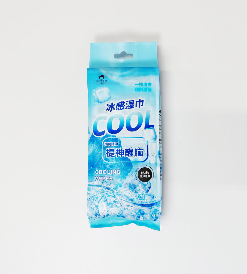 Custom Disposable Plant-Based Menthol Cooling Wet Wipes OEM Cooling Body Wipes