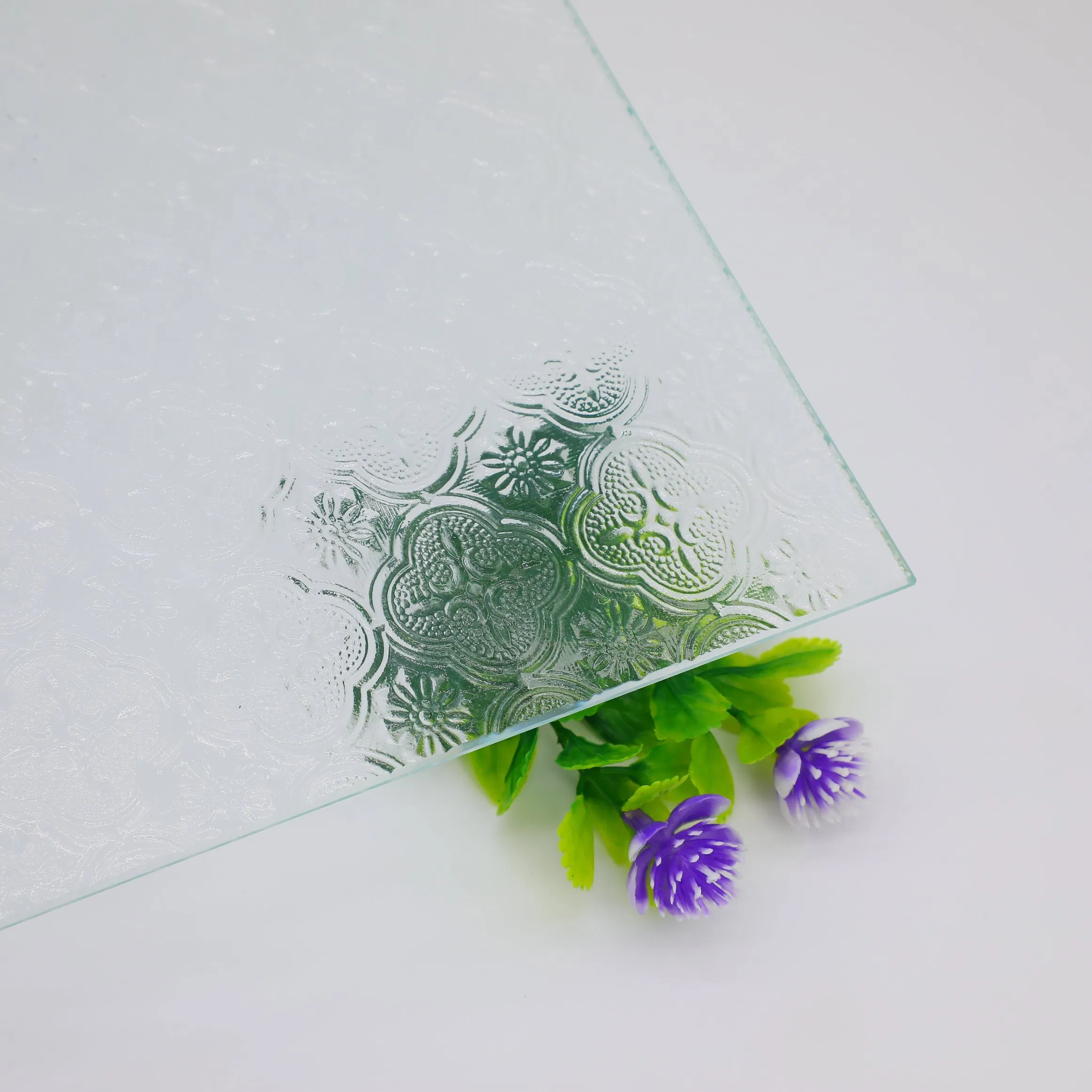 4mm 5mm 6mm C&D Brand Flora Figured Patterned Glass with Optional Size Producer