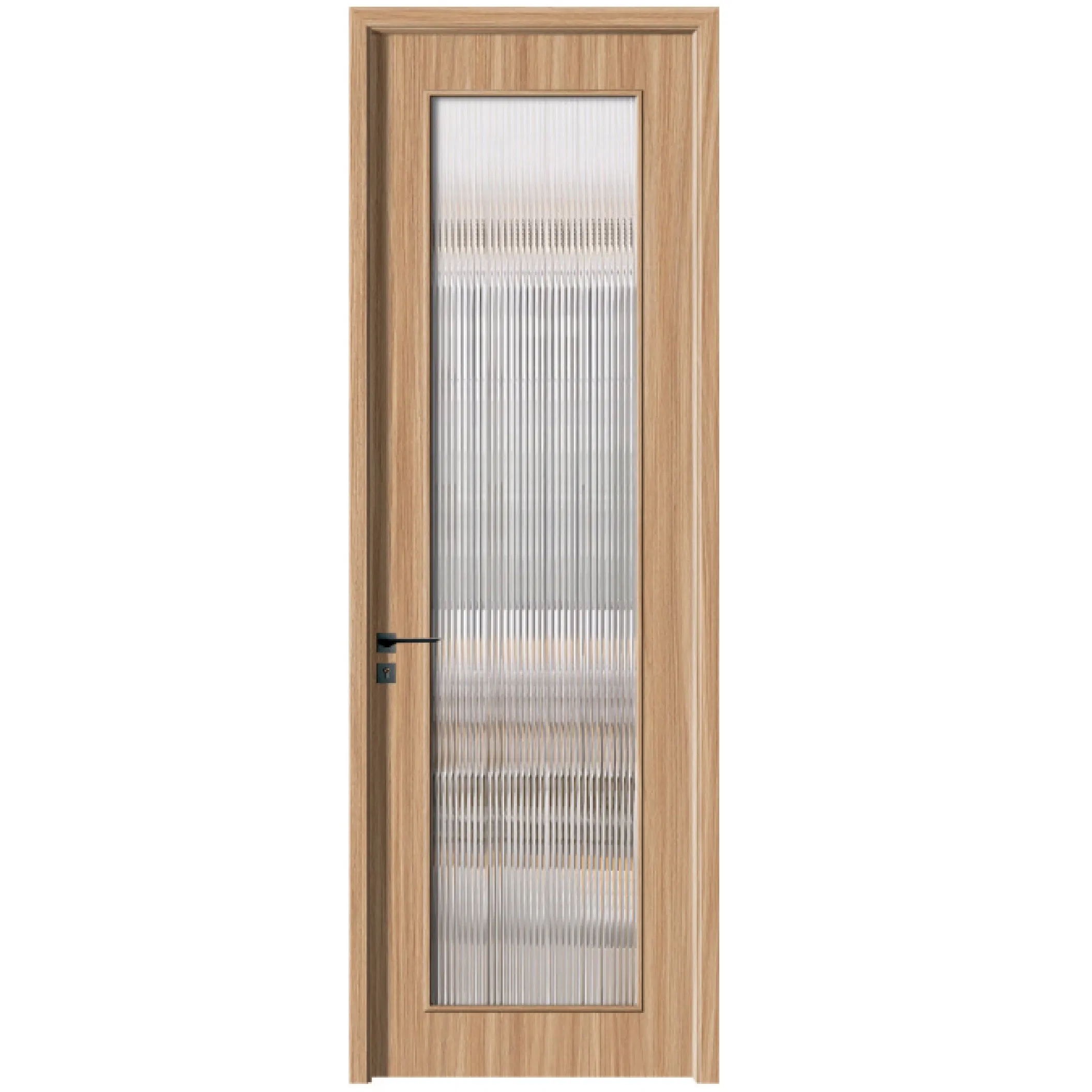 21. Luxury Interior Wooden PVC Security WPC Villa Solid Entrance Wood Door Grey White for Sale