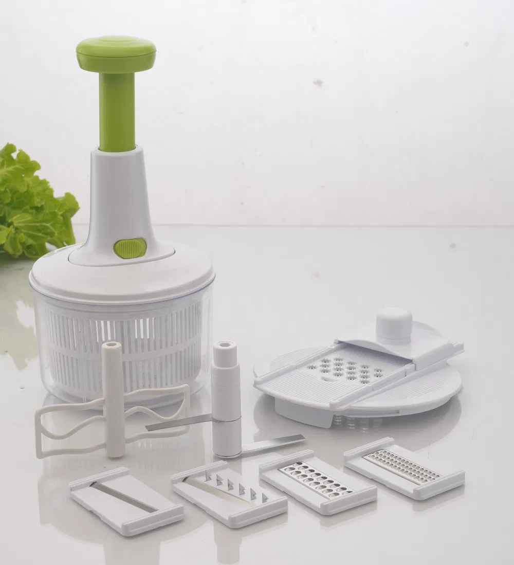 All in One Salad Maker: Slicer, Grater, Chopper, Spinner and Egg Whisk