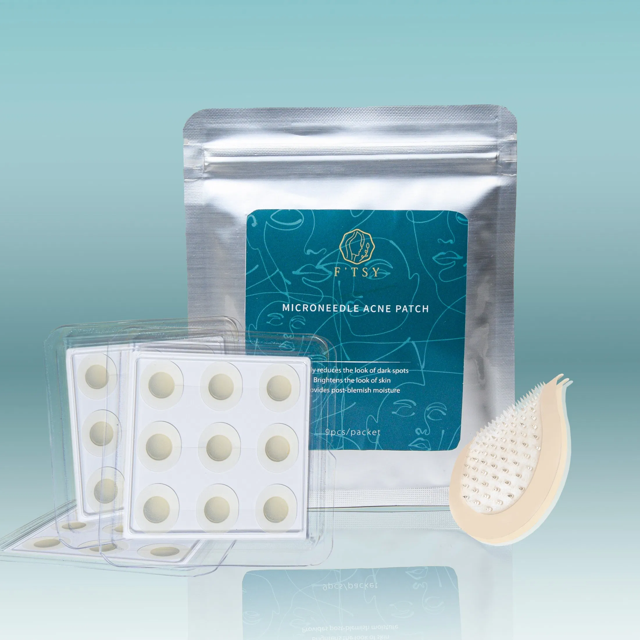 Customized Acne Spot Treatment Pimple Patch Box Face Microneedle Hydrocolloid Acne Pimple Patch