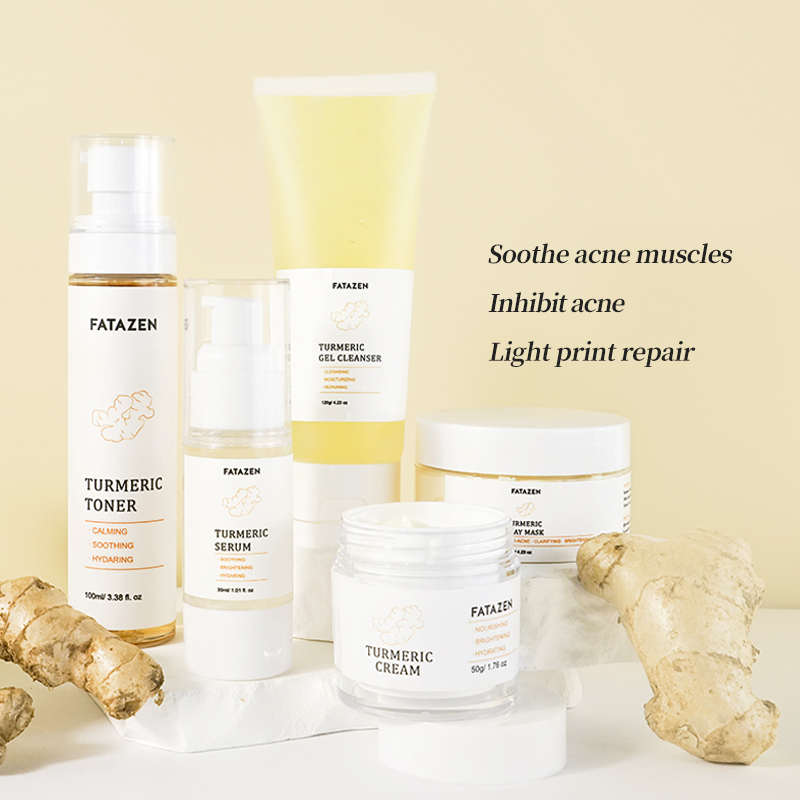 100% Organic Natural Turmeric Facial Skin Care Hydrating Rejuvenating Lightening Skincare Set