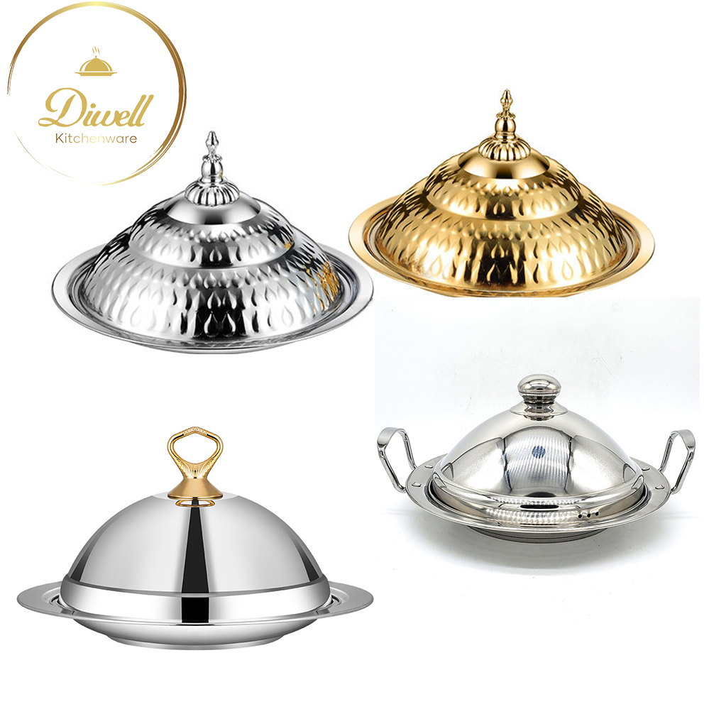 Wholesale Restaurant Hotel Cookware Full Sizes Stackable Silver Stainless Steel Paella Pan