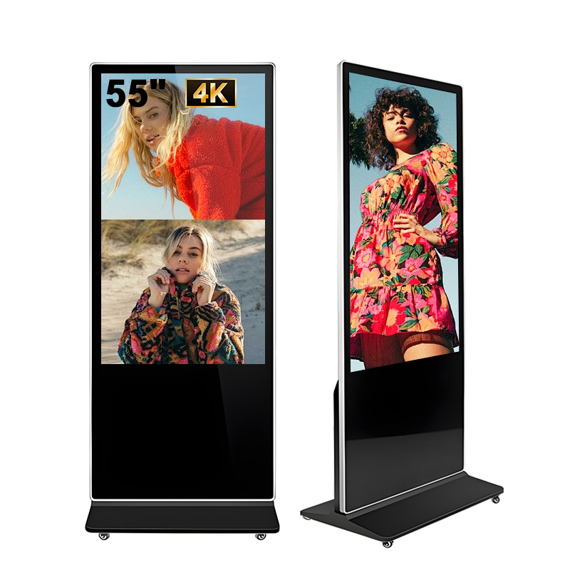 43 55 Inch Floor Stand Indoor Electronic Advertising Display LCD Screens Interactive Information Touch Board Digital Signage Totem