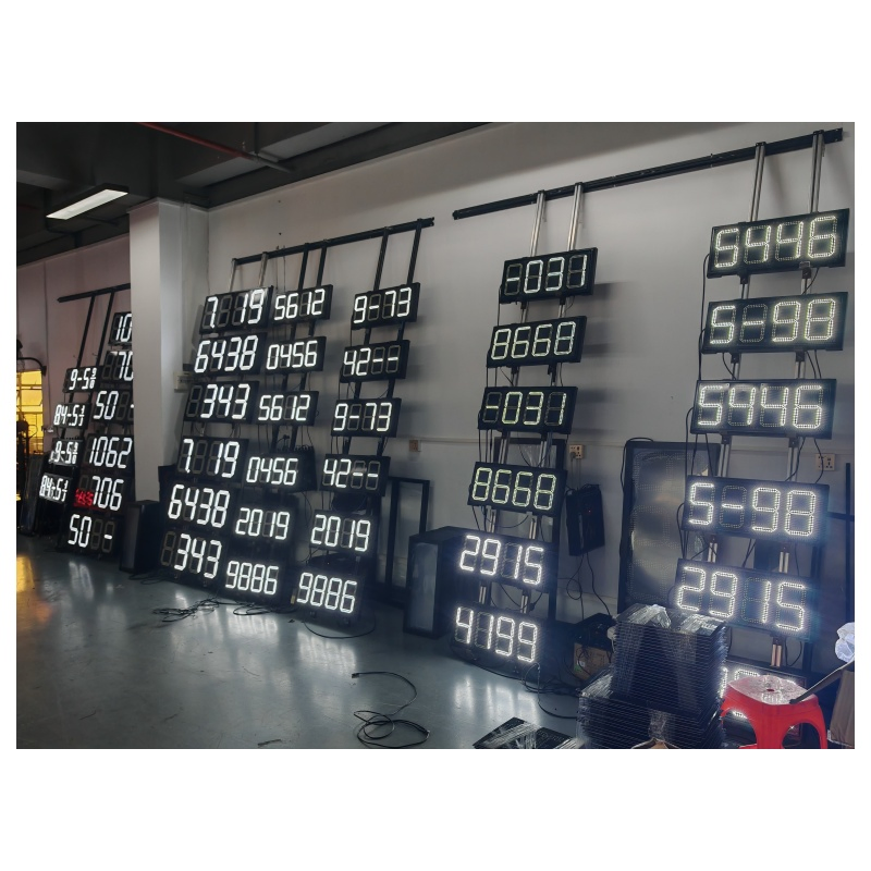 Fuel Station Pylon Sign Gas Station Signs LED 7 Segment LED Board Gas Price Display Pylon Signboard