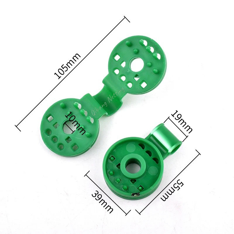 Supportive Green Plastic Shade Cloth Fasteners for Garden Netting and Plant Support