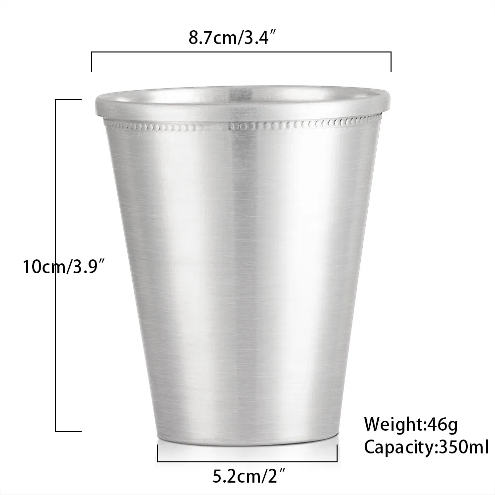 Wholesale Custom Logo 11oz Copper Plated Aluminum Tumbler Cups Metal Bar Beer Wedding Party Cup