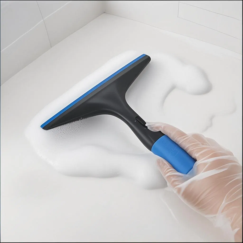 Silicone Head Bathroom Glass Scraper Floor Squeegee Cleaner Car Window Bathroom Cleaning Tool