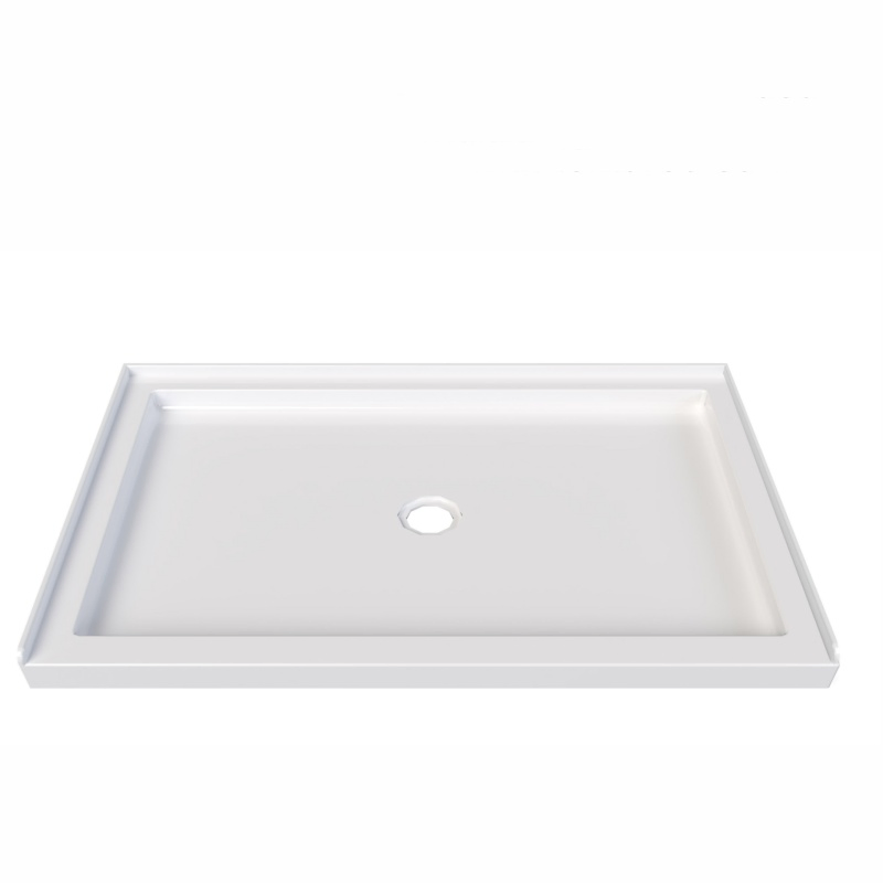 Top Quality Rectangular Smooth Surface Center Drain Hole Acrylic Shower Tray