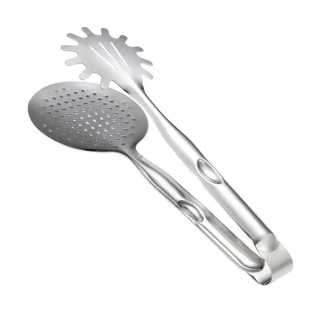 Multipurpose Premium Stainless Steel Food Clamp Frying Gripper Steak Barbecue Tongs Bl12119