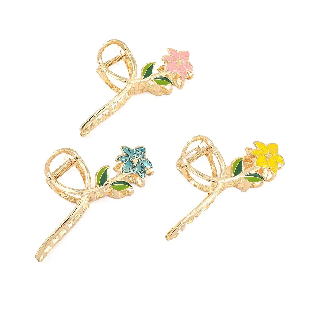 Tulip High-End Sense Metal Female Summer Hair Clip