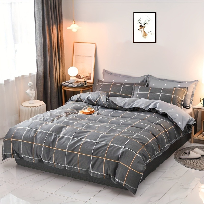 Hot Sale Fashionable Durable Polyester Home Textiles Breathable Three-Piece Duvet Cover Set