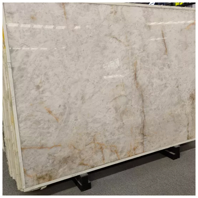 Brazilian White Diamond Crystal Quartzite Backlit Slabs