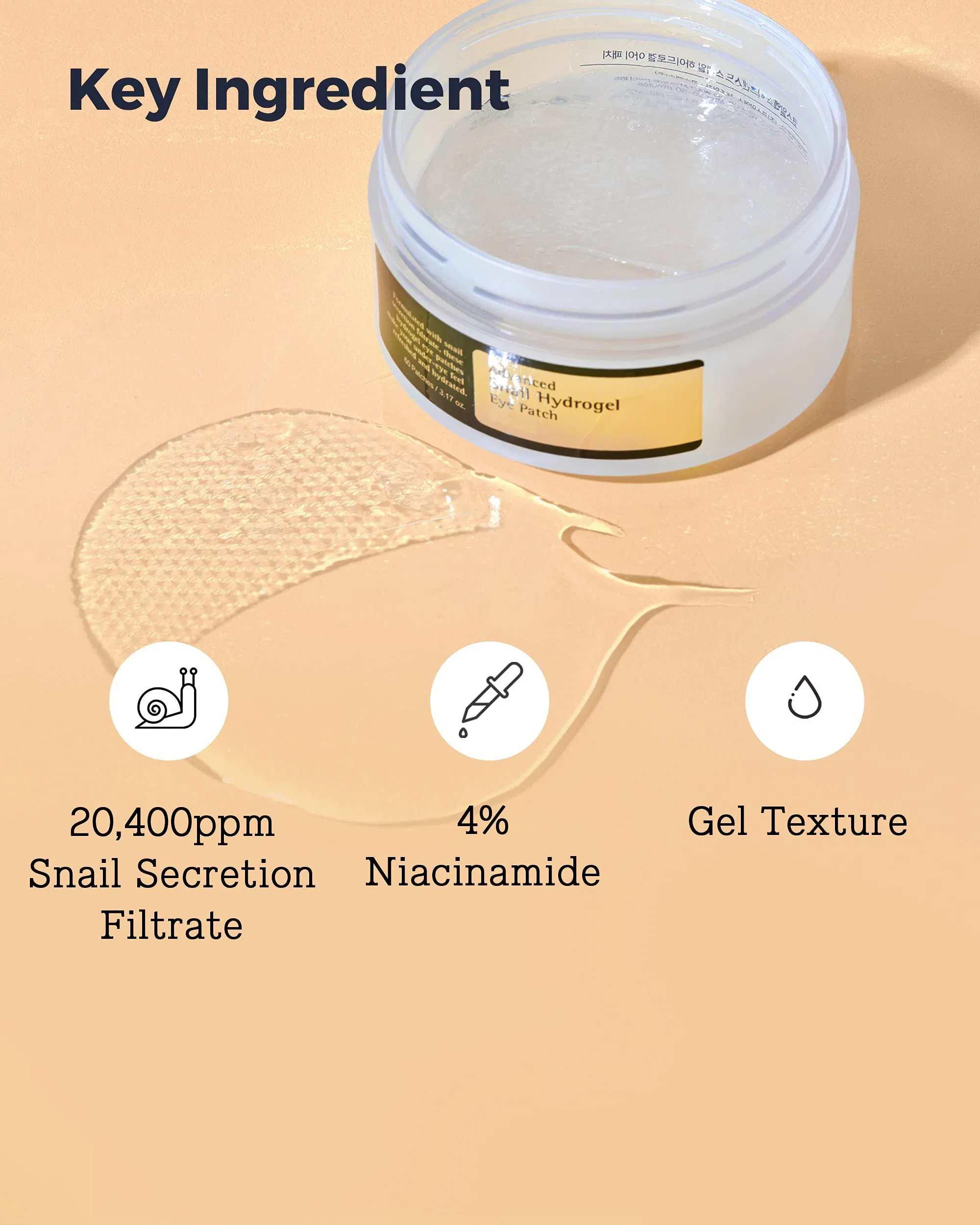 Beauty Cosmetics Skin Care Repairing Clearing Advanced Snail Hydrogel Eye Patch