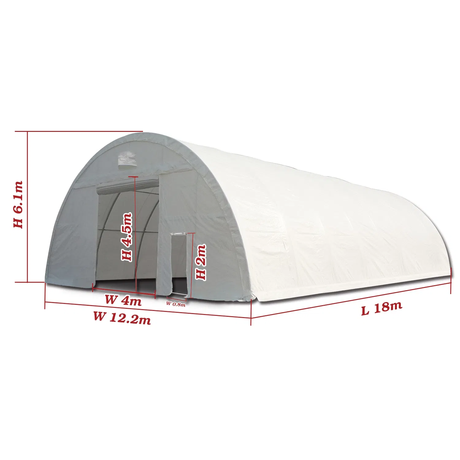 Suihe Outdoor Heavy Duty Galvanized Steel PVC Fabric Warehouse Tent