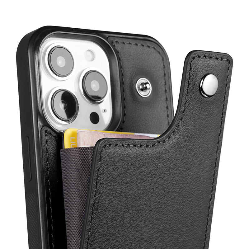 Чехол для Ai Phone 14 из кожи с держателем карт