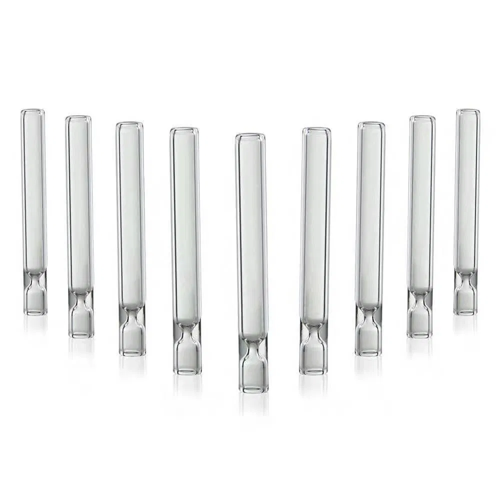 Wholesales Inner Triangular Spiral Glass Mouth Tips Somking Glass Tip Transparent Mouth Glass Crafts