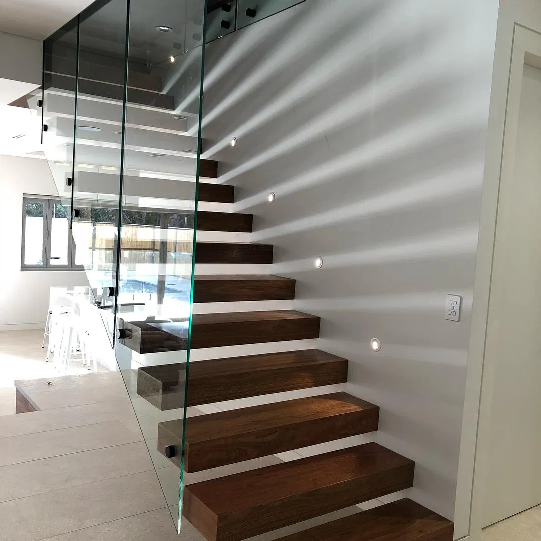 Aluminum Semi Frameless U Base Shoe 12mm Toughened Glazed Railing System