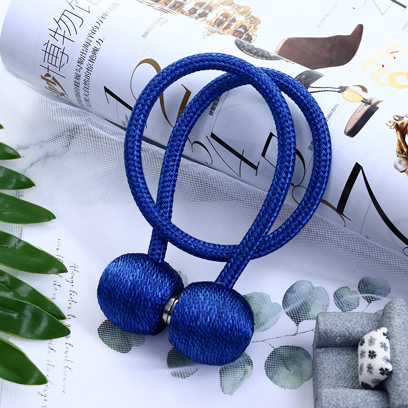 Simple Multi-Color Beef Tendon Bead Curtain Accessories Magnet Buckle Strap Free Punch Magnetic Buckle