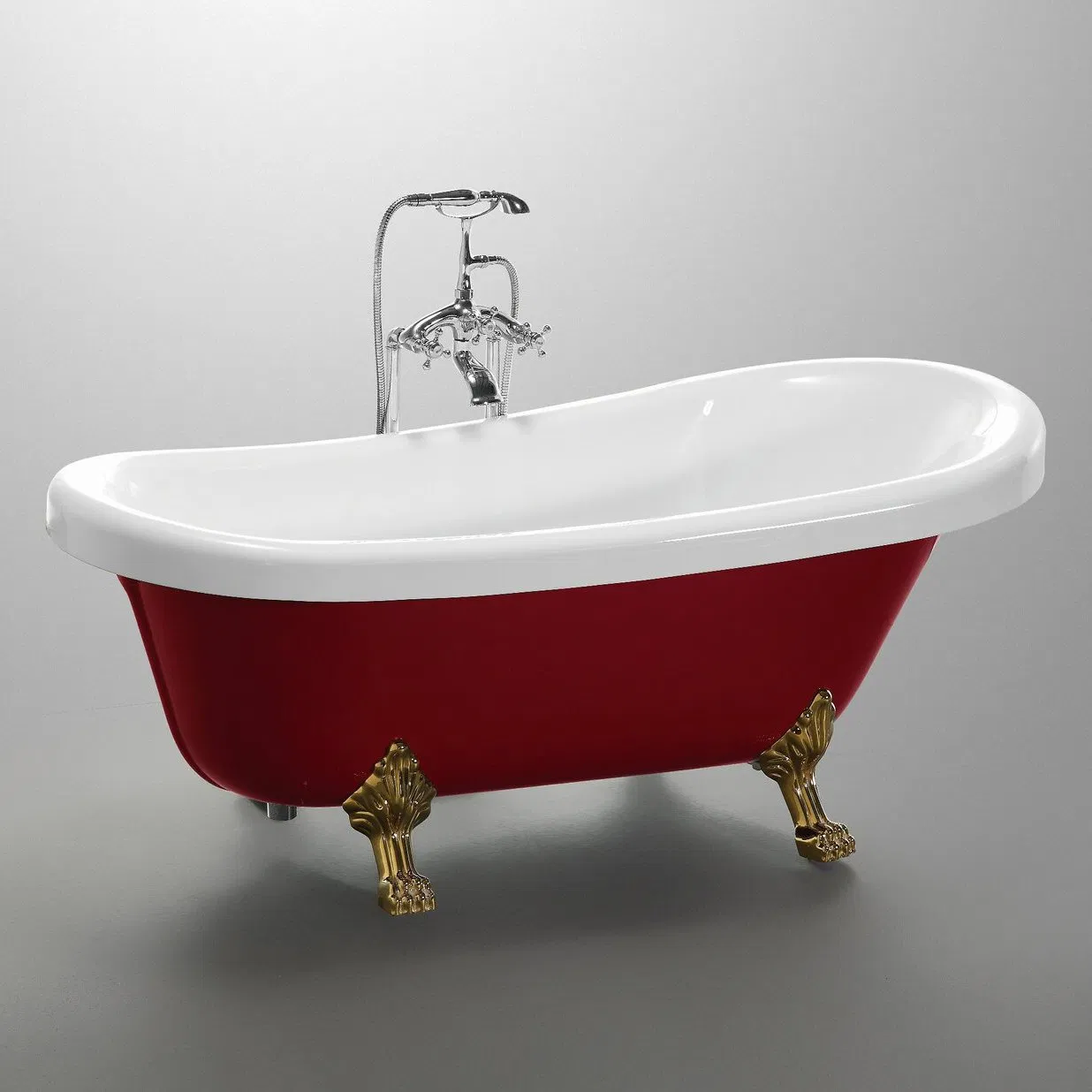 High Quality 67" X 30" Freestanding Acrylic Clawfoot Soaking Bathtub