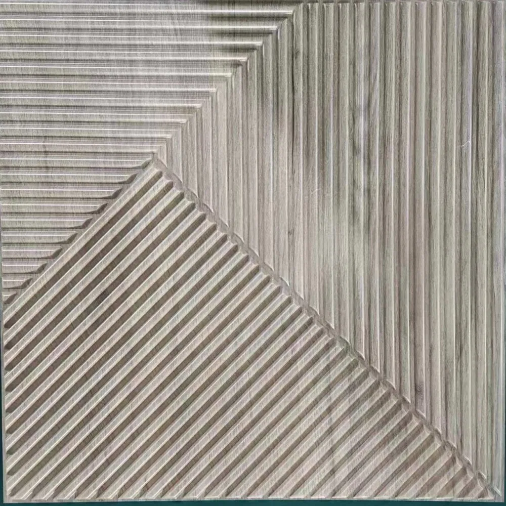 Waterproof 3D PVC Wall Panel with Easy Clean Wood Grain Finish