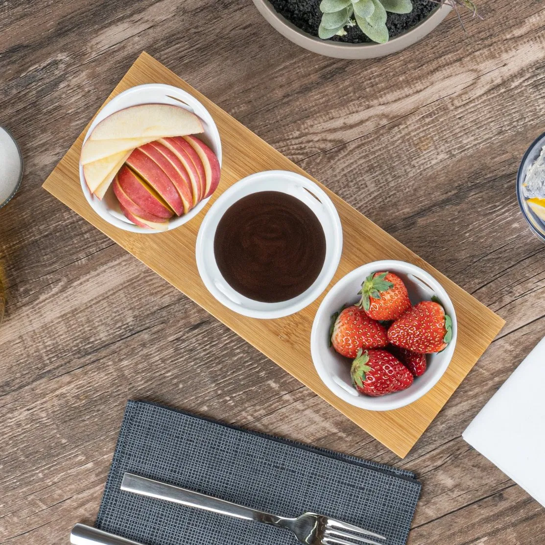 Wholesale Price OEM Manufacturer Versatile Dipping Sauce Bowls and Divided Serving Dishes