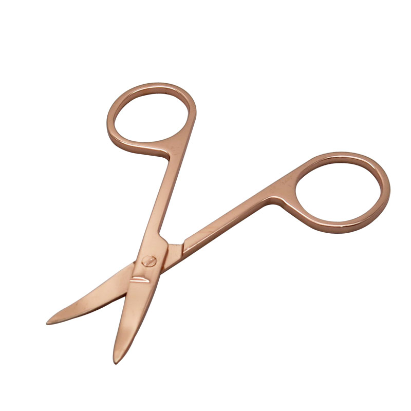 New Arrival Rose Golden Manicure Scissors Eyebrow Cuticle Scissors