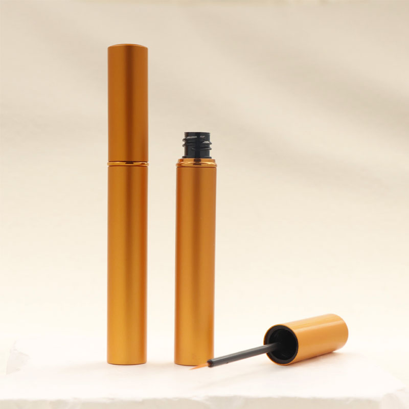OEM 5ml Round Gold Circle Aluminum Model Eyelash Growth Liquid