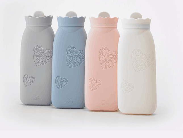Wholesale 2021 Hot Selling Silicone Hot Water Bottle Rubber Hot Water Bag with Cover