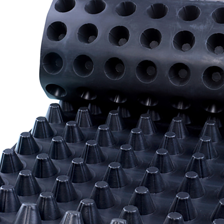 Square Dimple Storage Roof Garden Drainage 50*50mm HDPE Drainage Board