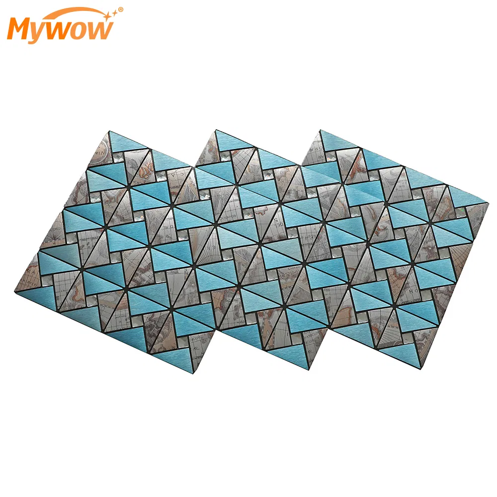 Мозаика MyWow Silver для кухни и ванной, самоклеящаяся