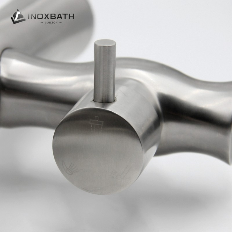 Morden 304 Stainless Steel Chrome Finish Wall Mount Rain Shower Set